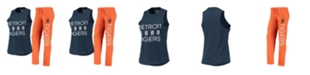 Concepts Sport Women's Orange, Navy Detroit Tigers Meter Muscle Tank Top and Pants Sleep Set